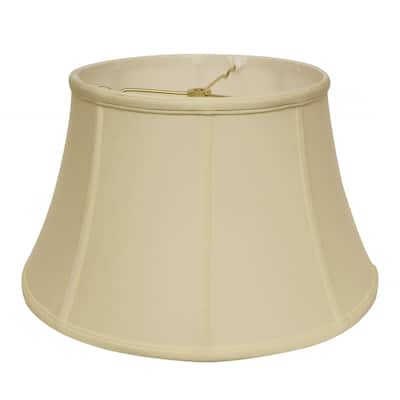 15" Ivory Drum No Slub Lampshade - 15" L x 15" W x 8.5" H