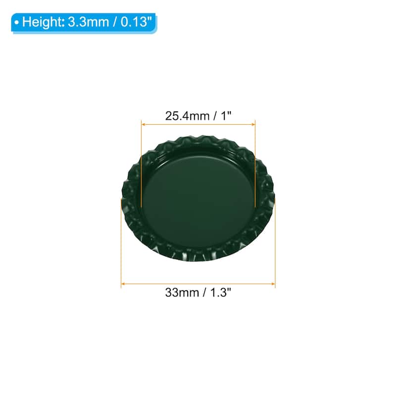30Pcs Flat Decorative Bottle Caps Craft Bottle Pendant Trays - Dark Green