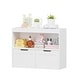 preview thumbnail 5 of 5, Large Capacity White Kids Toy & Book Storage Cabinet Organizer with Removable Wheeled Drawers, MDF Nursery Organizer