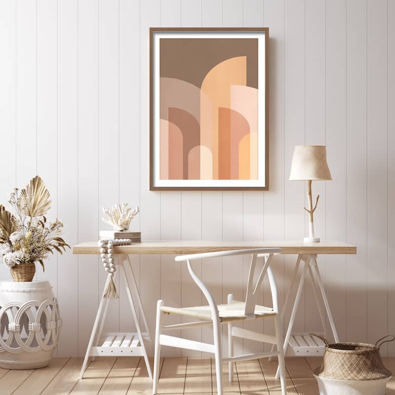 "Retro Geometric II" Framed Print Wall Art by Kathrin Pienaar