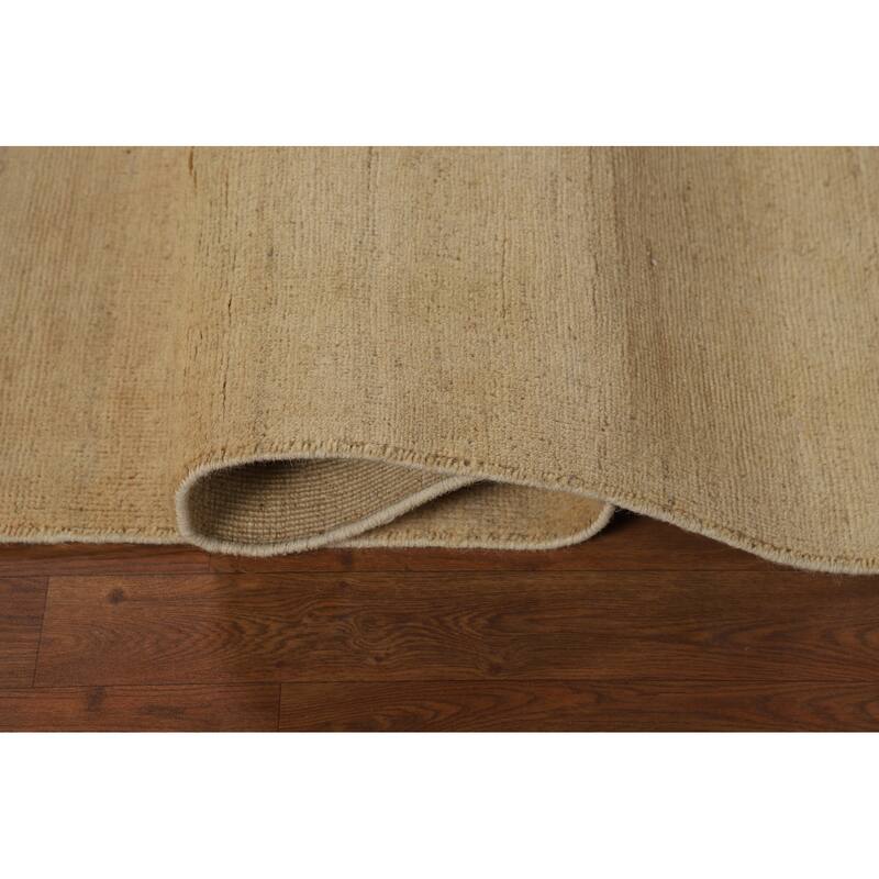 Modern Gabbeh Oriental Area Rug Handmade Yellow Wool Carpet - 4'11" x 7'0"