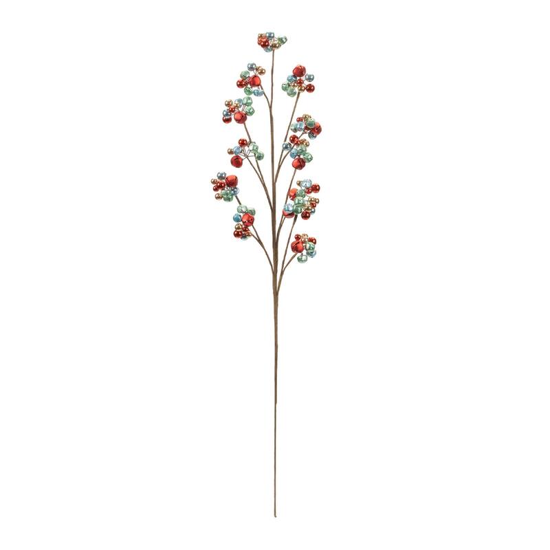 Metal Sleigh Bell Cluster Spray (Set of 2) - N/A
