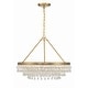 preview thumbnail 3 of 7, Calypso 6 Light Vibrant Gold Chandelier - 25"W x 19.75"H x 25"D