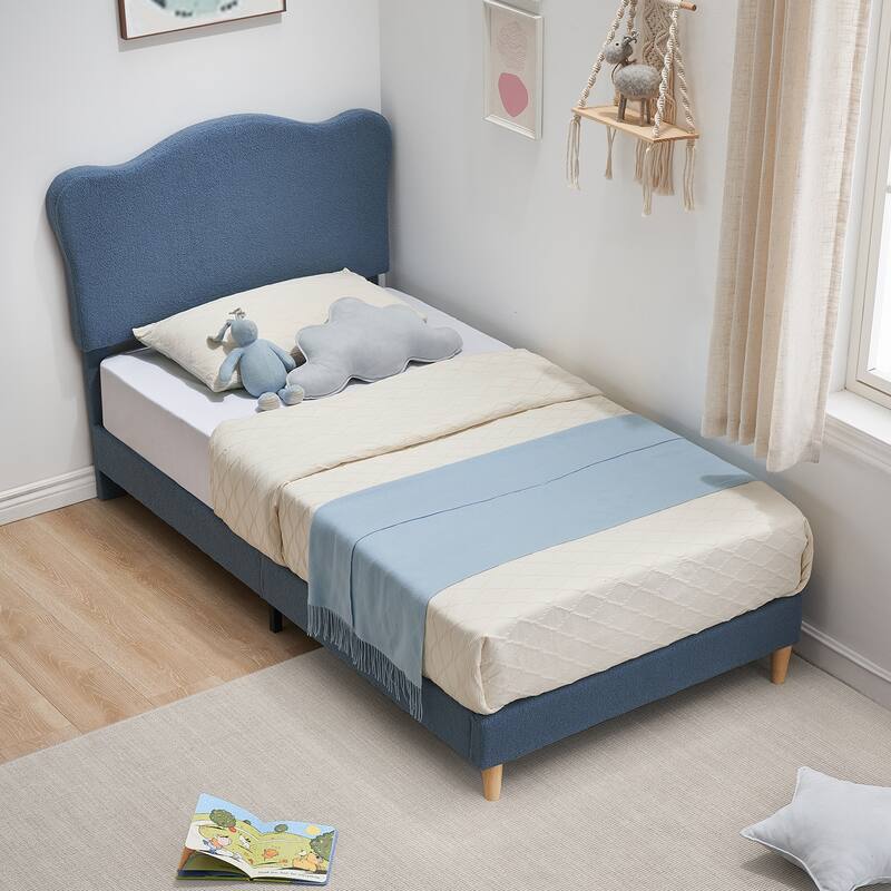 Upholstered Twin Size Platform with Headboard