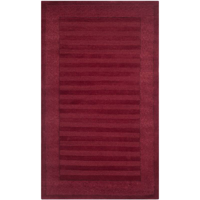 SAFAVIEH Couture Hand-knotted Nepalese Vilna Wool Rug - 3' x 5' - Burgundy - Rectangle