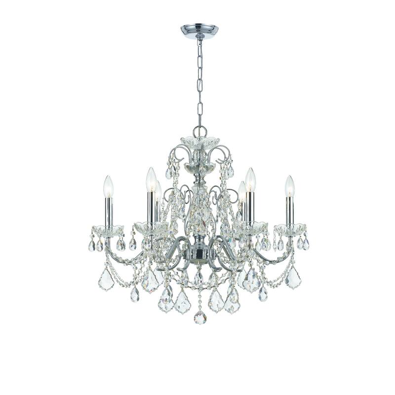 Crystorama Lighting Group Imperial 6 Light 26" Wide Chandelier with - Polished Chrome