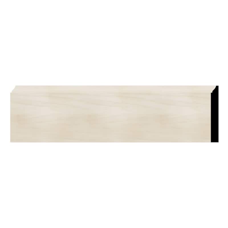 WM618: 9/16-in D x 5-1/4-in W x 96-in L Americraft Solid Hardwood Stain Grade Ogee Base Moulding - Poplar