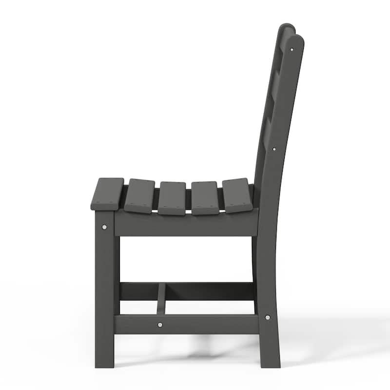 Shoreside Outdoor Patio Armless Dining Side Chair