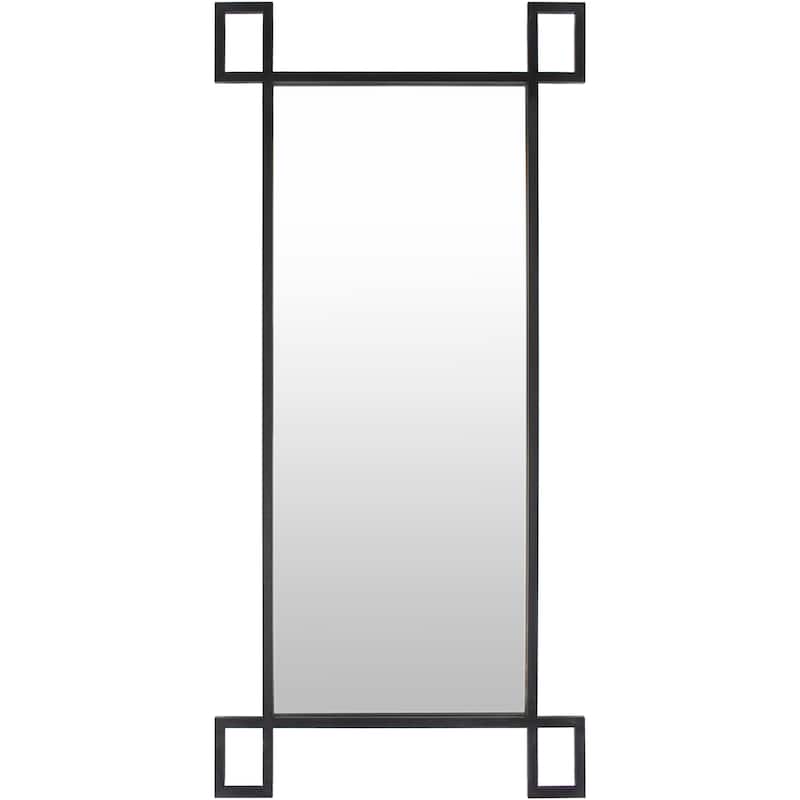 Artistic Weavers Sasha Modern Black Metal Mirror - 35" x 75" - 35" x 75" - Black