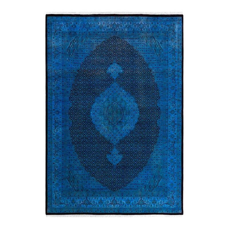 Contemporary Overdyed Wool Hand Knotted Area Rug - 6' 2" x 8' 10"