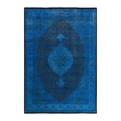 Contemporary Overdyed Wool Hand Knotted Area Rug - 6' 2" x 8' 10"