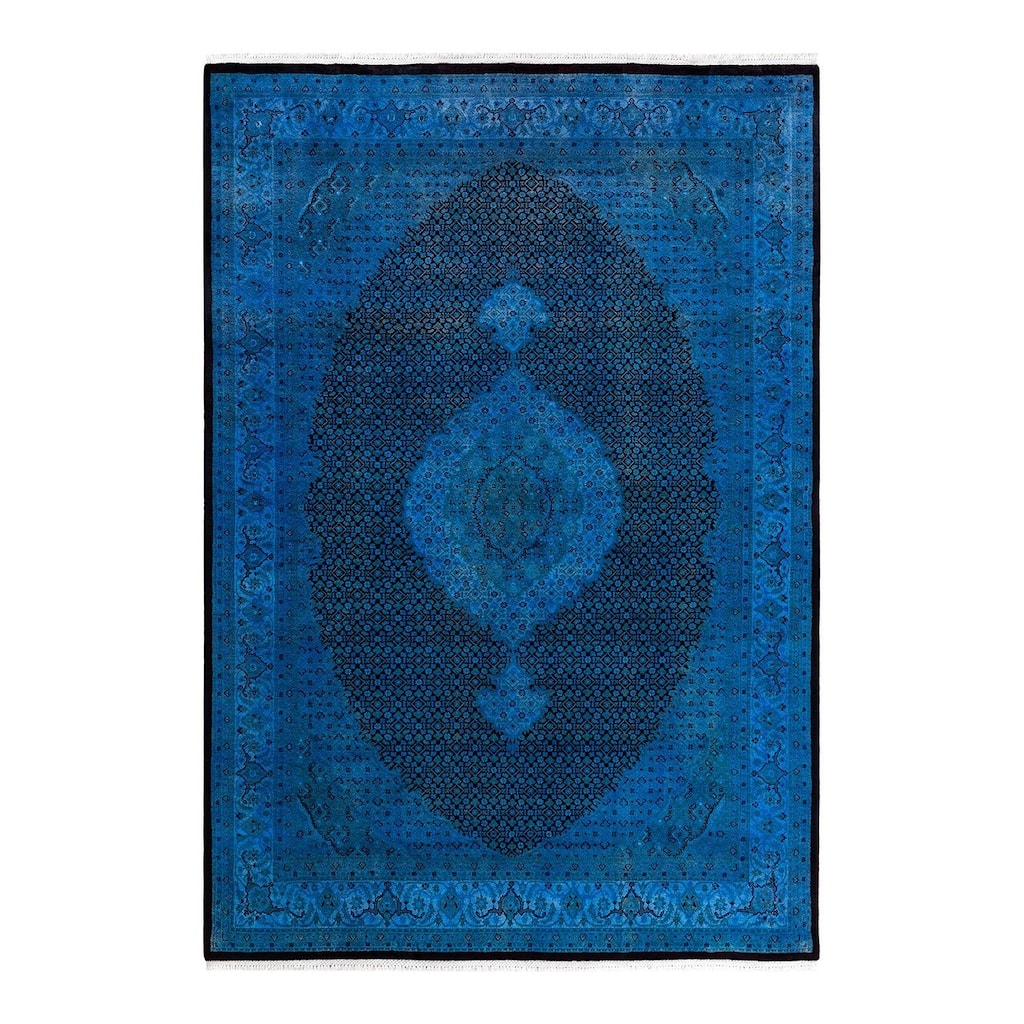 Contemporary Overdyed Wool Hand Knotted Area Rug - 6' 2" x 8' 10"