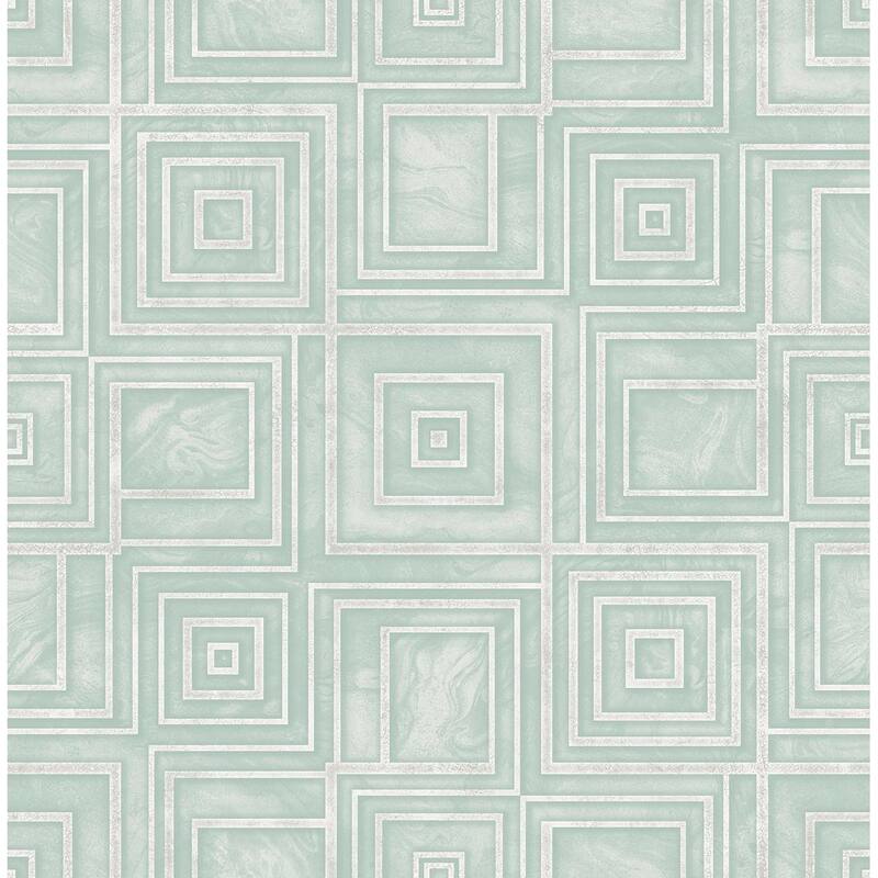 Seabrook Designs Preston Geometric Squares Unpasted Wallpaper