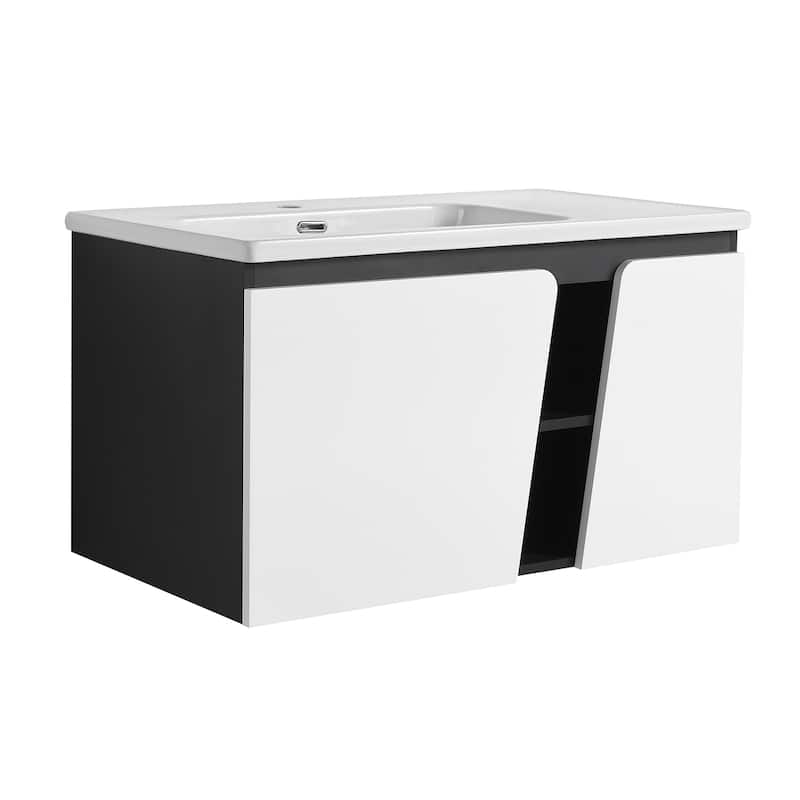 Topcraft Wall-Mounted Bathroom Vanity With Sink - 36"