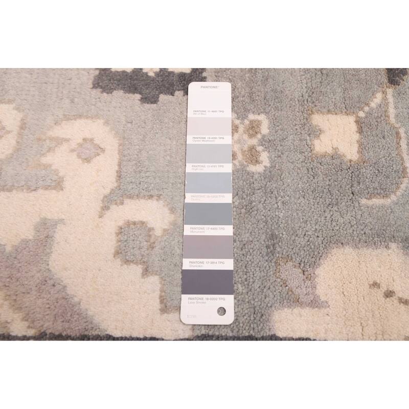 ECARPETGALLERY Hand-knotted Royal Oushak Grey, Sage Wool Rug - 9'1 x 12'1