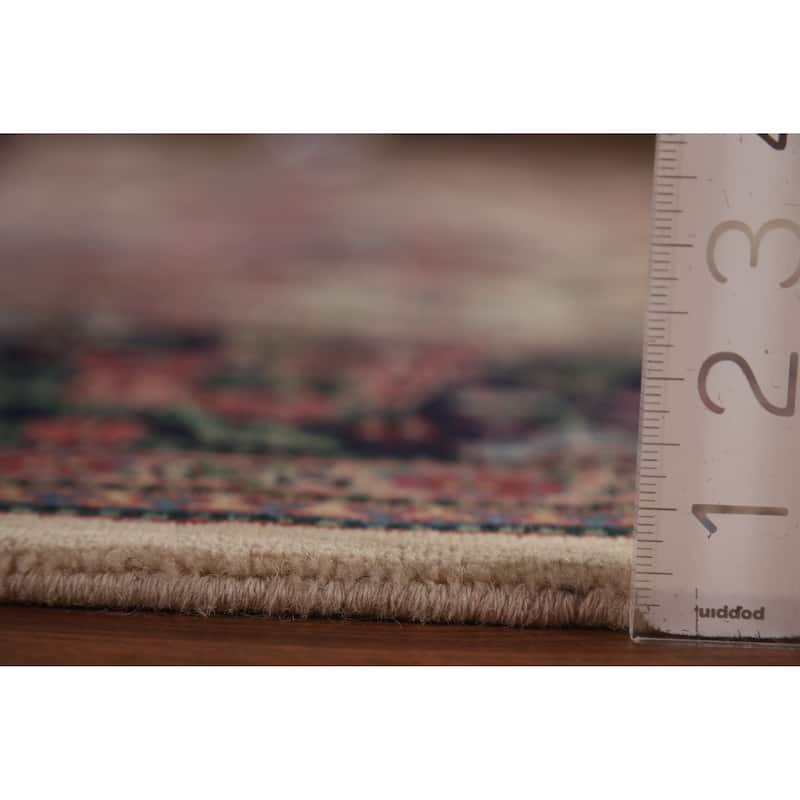 All-Over Aubusson Oriental Area Rug Handmade Wool Carpet - 9'1"x 12'2"