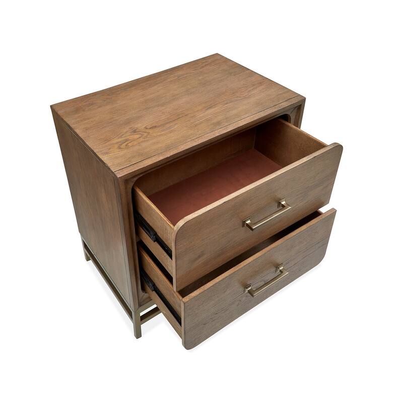 Magnussen Home Lindon Belgian Wheat and Coffee Bean Drawer Nightstand