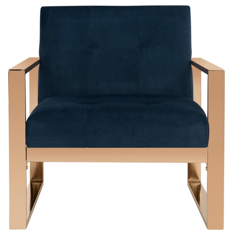SAFAVIEH Vasco Glam Navy Accent Chair - 30" x 31" x 32"
