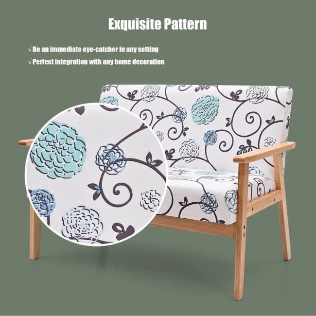 Modern Fabric Loveseat Sofa Couch Upholstered 2-Seat Armchair - 45" x 26.5" x 32" (L x W x H)