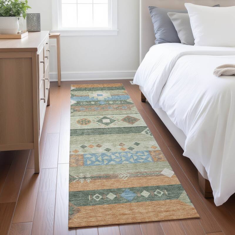 Machine Washable Indoor/ Outdoor Global Tuca Chantille Rug