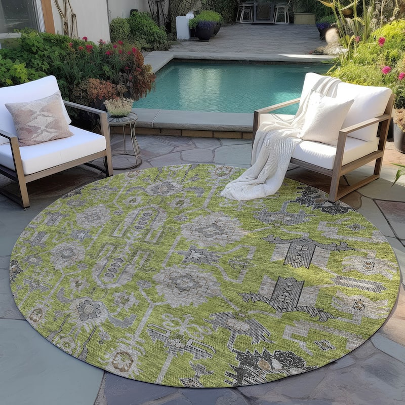 Machine Washable Indoor/ Outdoor Chantille Traditional Boho Rug