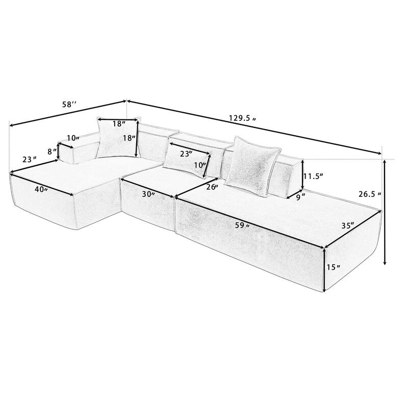 Modular Combination Living Room Sofa Set