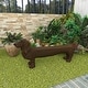 preview thumbnail 14 of 30, Polystone Farmhouse Garden Sculpture Dogs 25 x 55 x 10 - 55 x 10 x 25