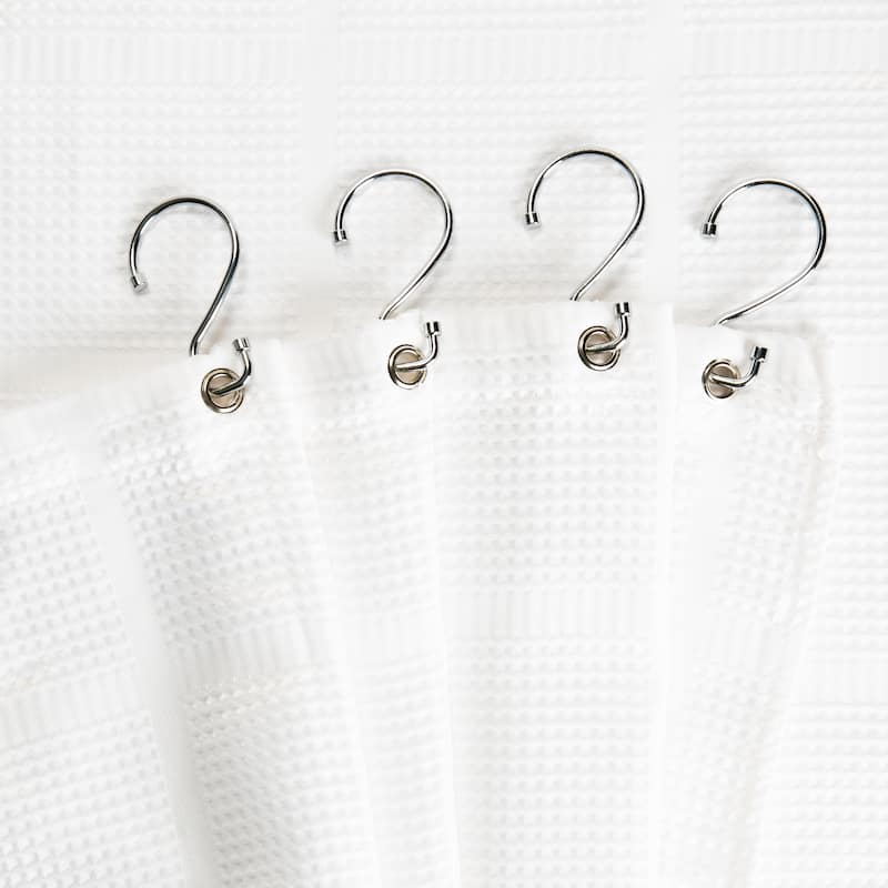 Bath Bliss 12 Pack S-Hook Shower Curtain Rings