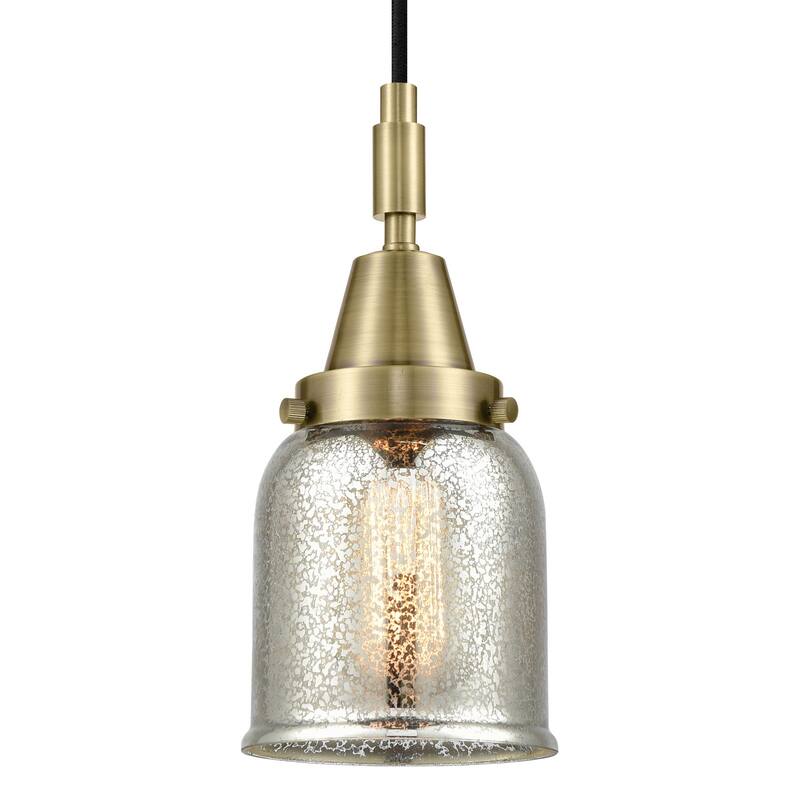 Innovations Lighting 447-1P-G58 Bell 5" Wide Mini Pendant with - Antique Brass