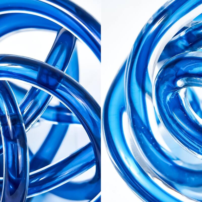 American Art Decor As the Tides Turn Table Top Knots, Blue - 5.91" x 5.91" - 5.91" x 5.91"