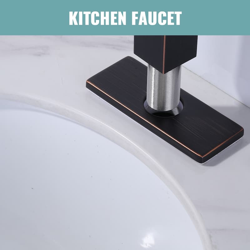 WOWOW 304 Stainless Steel Faucet Deck Plate Fits 1 to 3 Hole Sinks