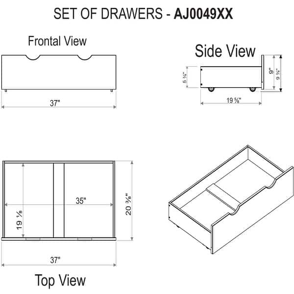 dimension image slide 1 of 4, Poppy Solid Wood Twin or Full Size Bed