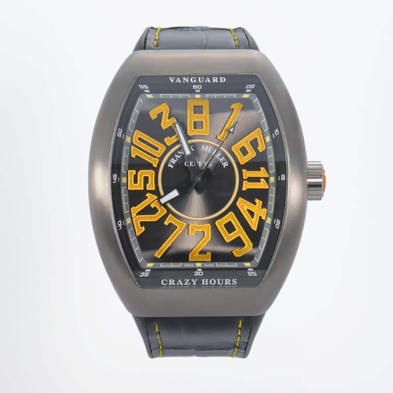 Franck Muller Vanguard Crazy Hours Men's Watch - Black And Yellow