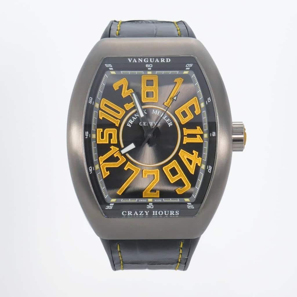 Franck Muller Vanguard Crazy Hours Men's Watch - Black And Yellow