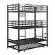 preview thumbnail 16 of 22, Triple Bunk Bed with Trundle in White