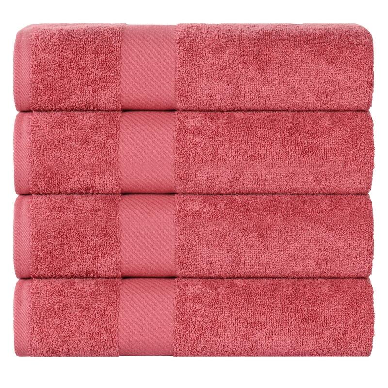 Superior Luxury Solid Highly Absorbent Egyptian Cotton Bath Towel - (Set of 4)