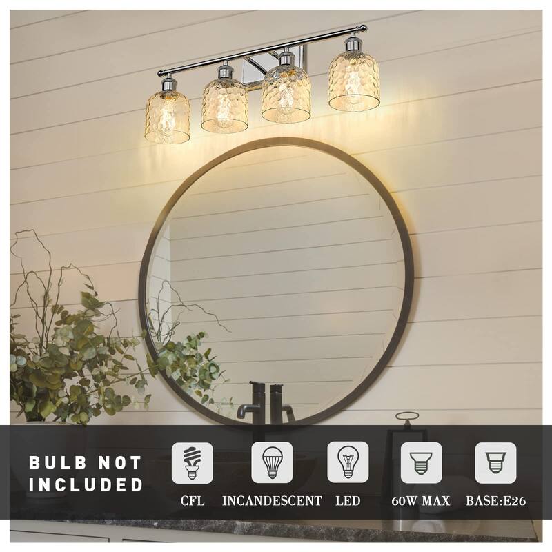 4-Light Fixtures for Bathroom Above Mirror