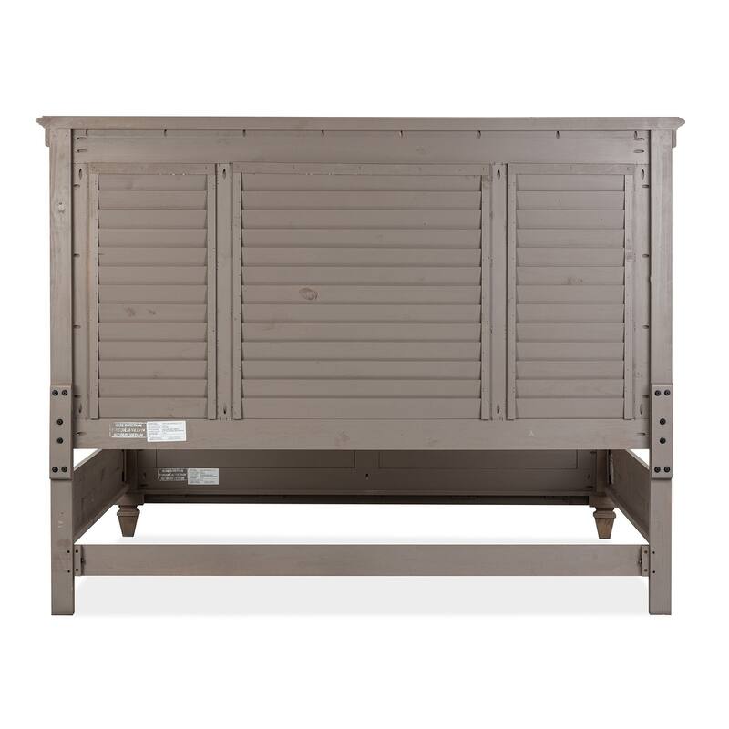Magnussen Home Lancaster Dovetail Grey Shutter Panel Bed