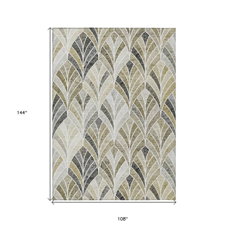 HomeRoots Geometric Transitional Rectangle Outdoor Rug