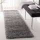 preview thumbnail 39 of 83, SAFAVIEH Fontana Shag Kimberlie Solid 2-inch Thick Rug 2'3" x 6' Runner - Silver - Runner