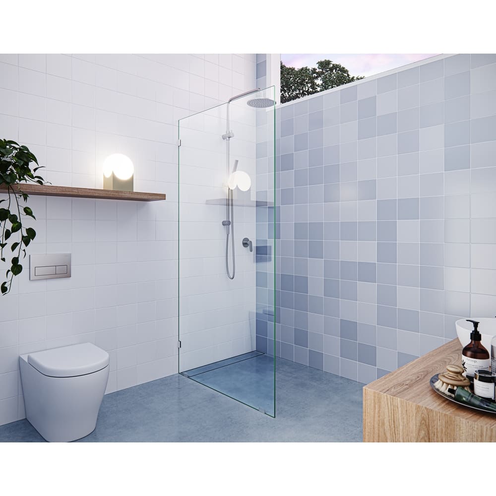 Glass Warehouse 78" x 34.5" Frameless Shower Door - Single Fixed Panel