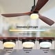 preview thumbnail 40 of 51, 60 Inch Solid Wood Ceiling Fan with Light and Remote, Reverse Functions, Integrated Light Optional