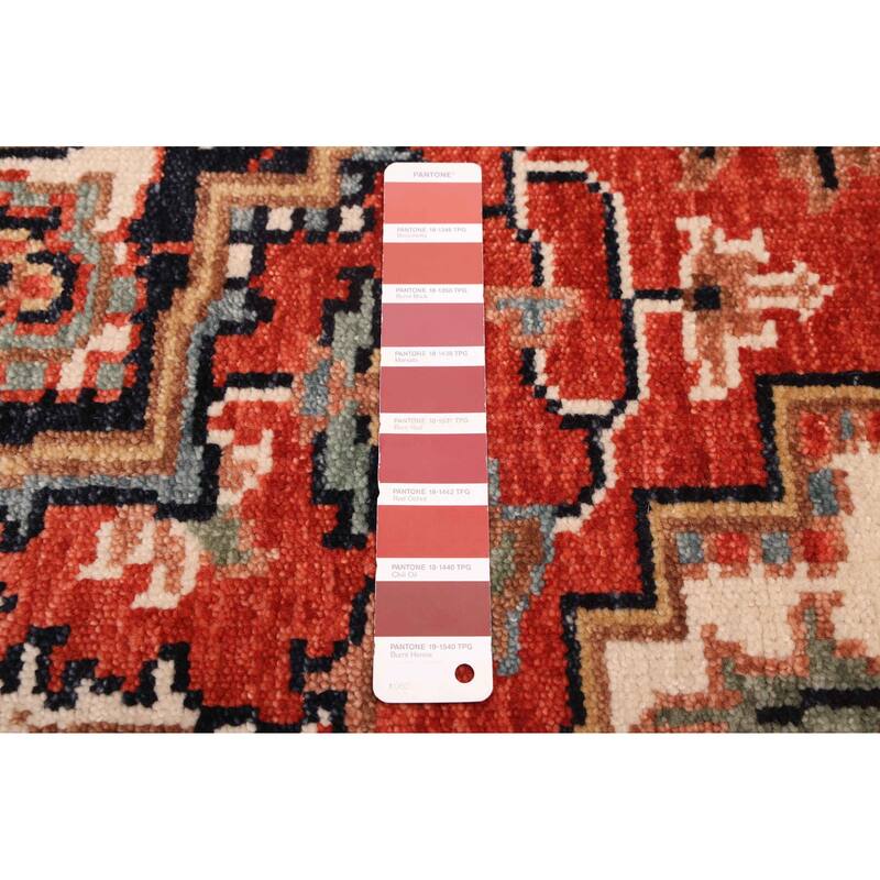 ECARPETGALLERY Hand-knotted Jules Serapi Red Wool Rug - 4'1 x 5'11
