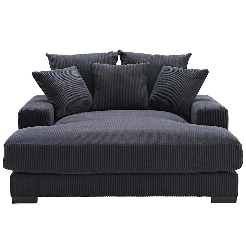 Corduroy Upholstered Chaise Lounge Living Room Chair