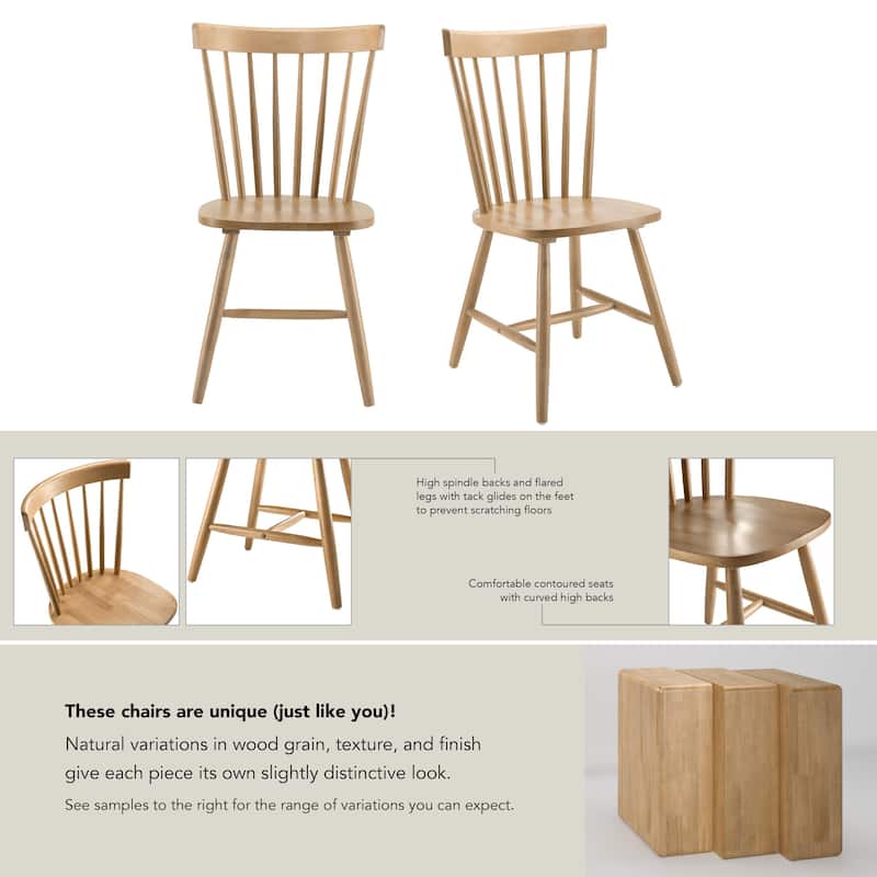 Bush Furniture Windsor High Back Spindle Dining Chairs - Set of 2
