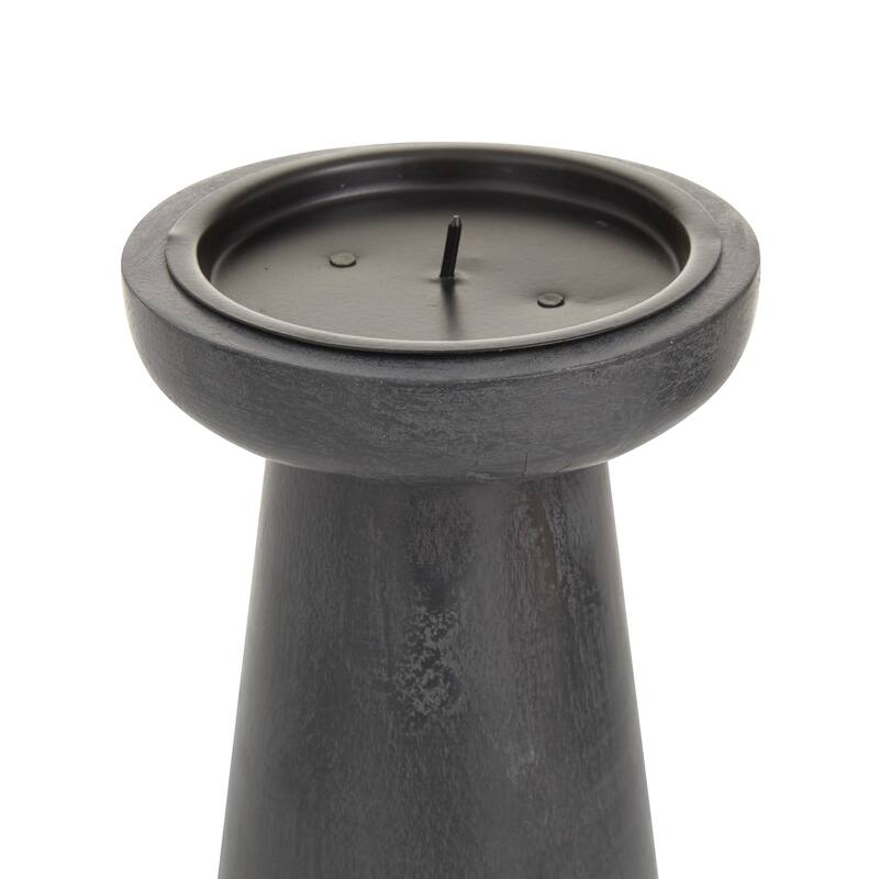 CosmoLiving by Cosmopolitan Wood Modern Candle Holder Set of 3 - S/3 10", 8", 6"H