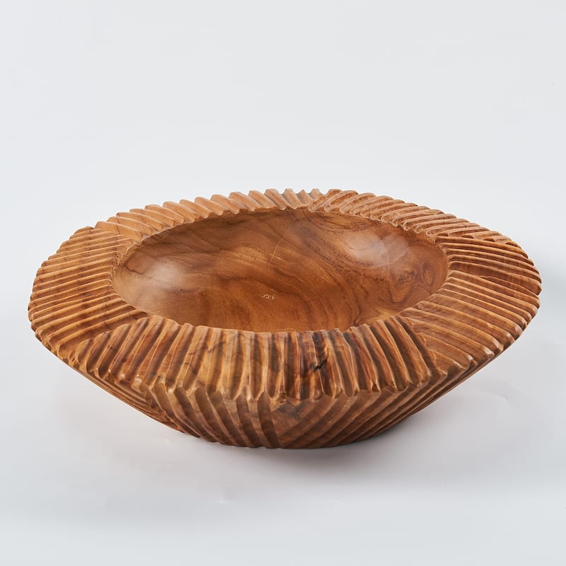 Home Soft Things Royal Round Bowl Big wooden bowl Fruit Storage