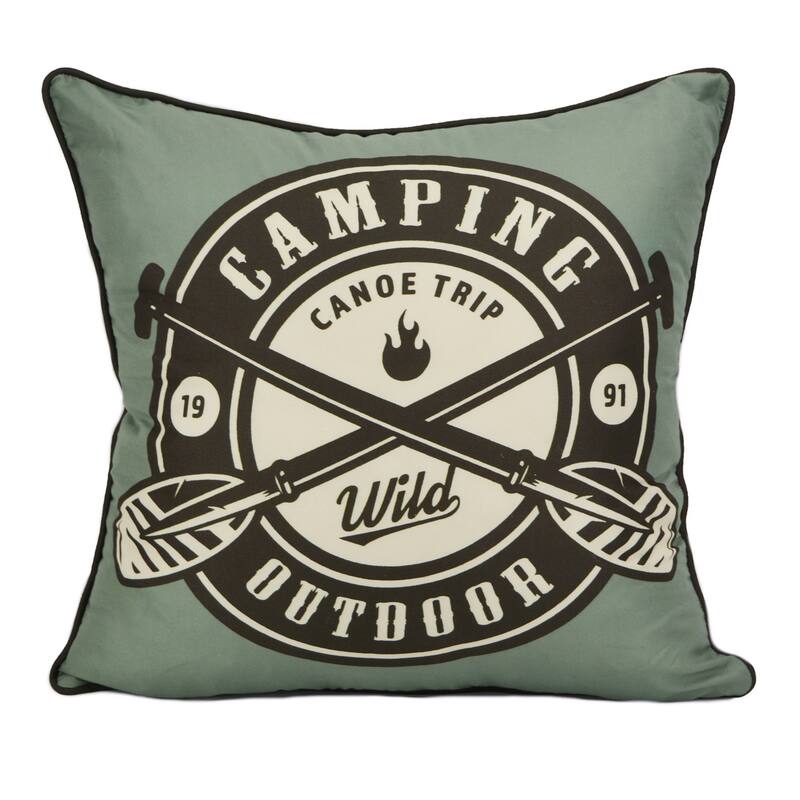Forest Weave Camping Polyester Decorative Pillow