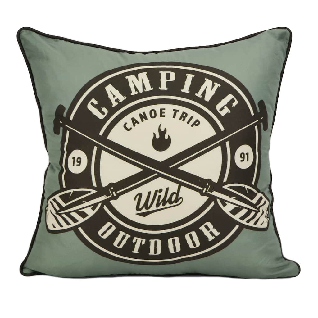 Forest Weave Camping Polyester Decorative Pillow