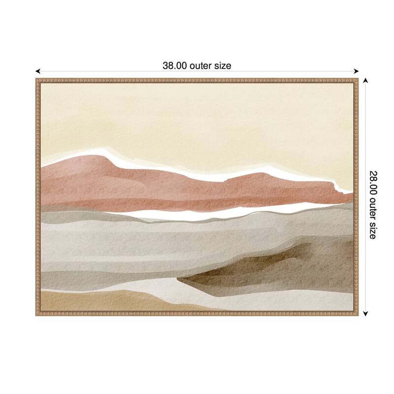 Kate and Laurel Brown Hill by Nikita Jariwala Framed Canvas Wall Art Print